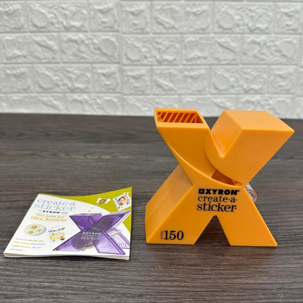 Xyron Create A Sticker Machine Model 150 Orange User Guide & Idea Booklet Orange
